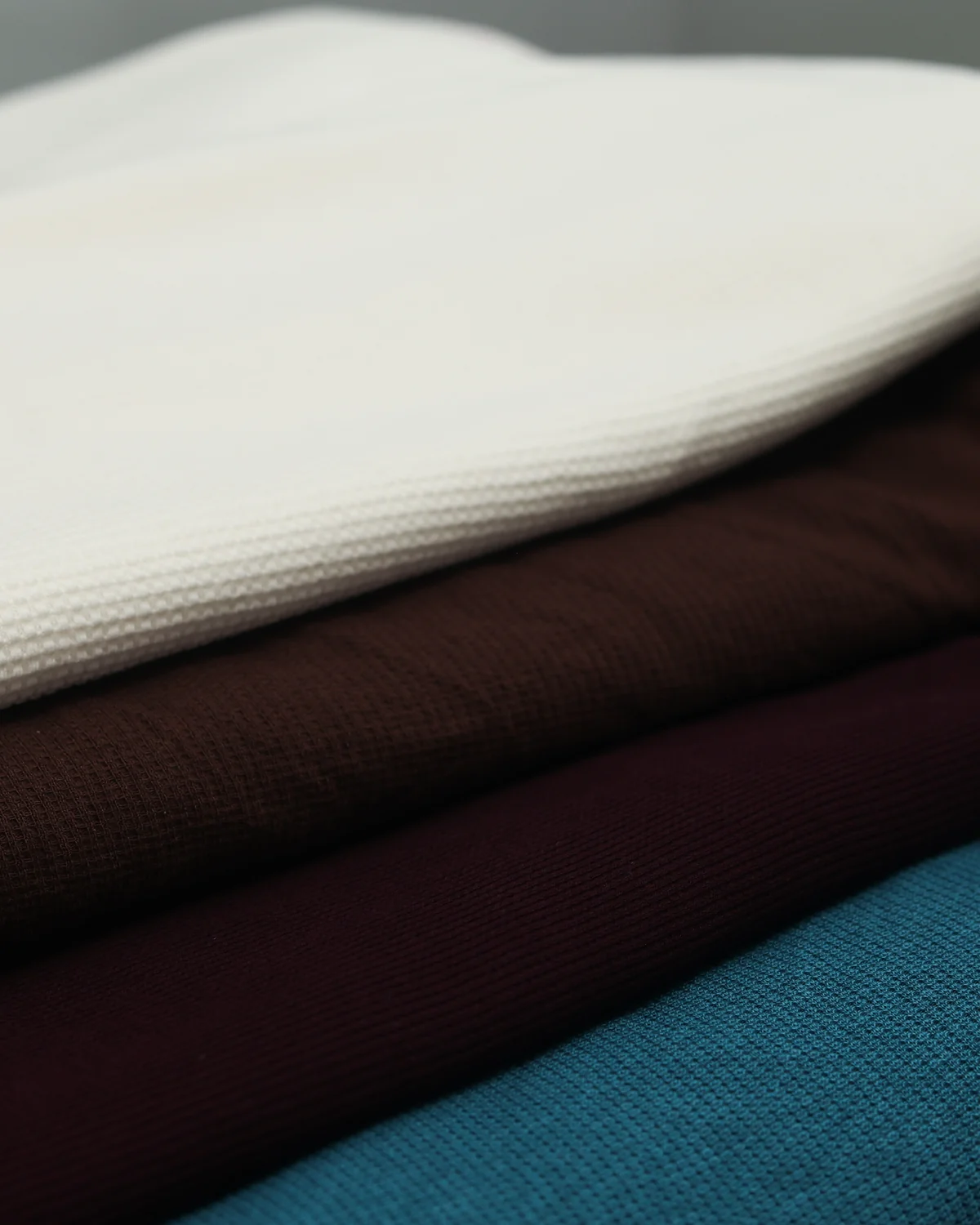 Malhas com textura de tricô em cores variadas